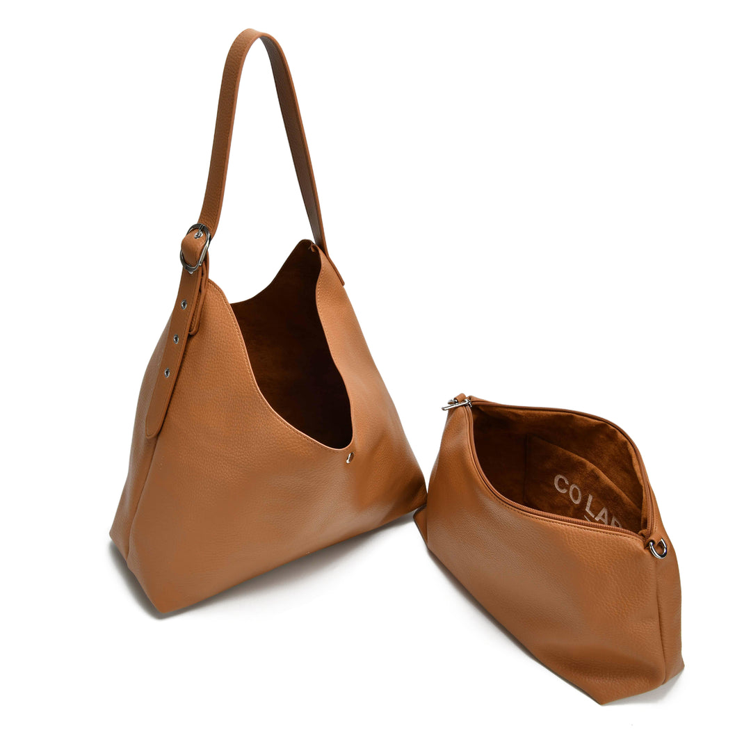 Colab Jamie Slouchy Hobo Bag with soft leather look, featuring a relaxed, slouchy design and spacious interior for everyday use.