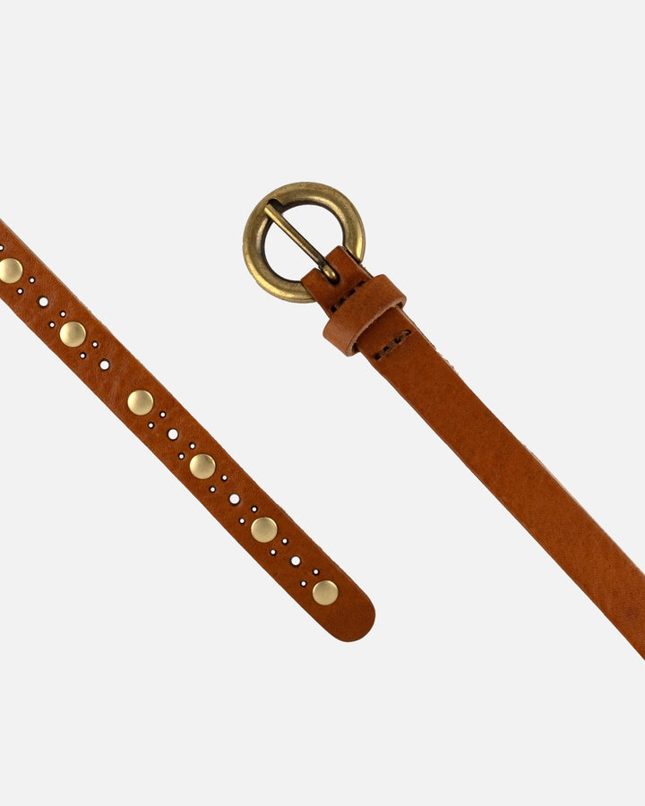 Chloe Vintage Studded Skinny Leather Belt