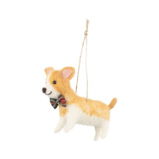 Dapper Corgi Felt Ornament