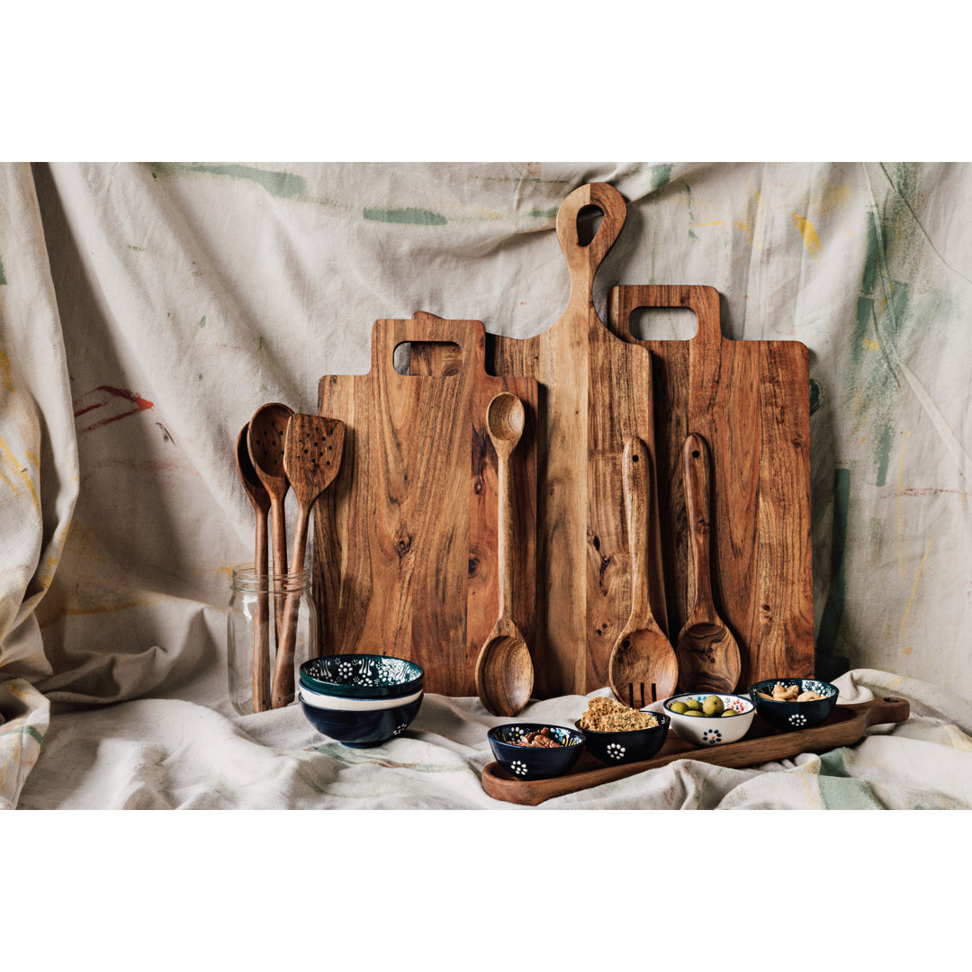 Acacia Wood Double End Spoon