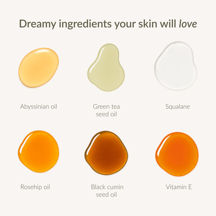 All Day Natural Skincare Elixir 6 plant based active ingredients.