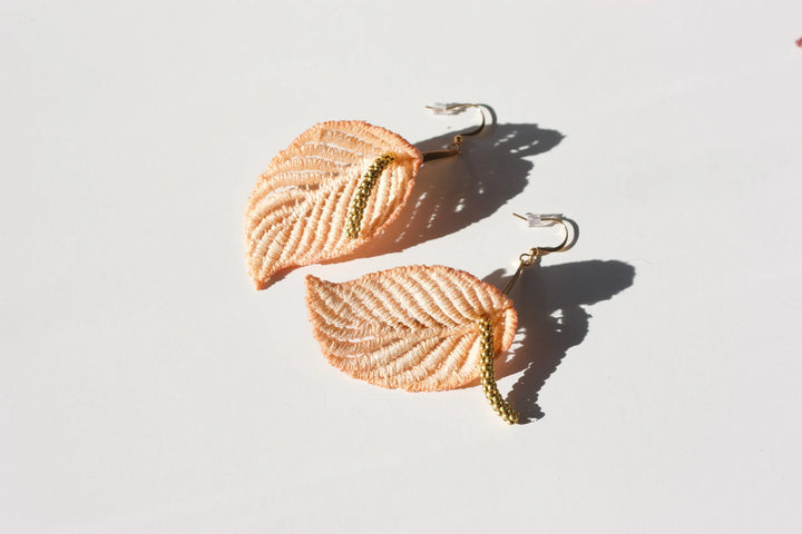 Anthurium Petites Laceleaf Lily Earrings