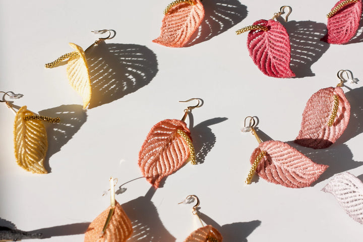 Anthurium Petites Laceleaf Lily Earrings