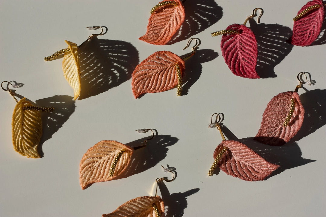 Anthurium Petites Laceleaf Lily Earrings