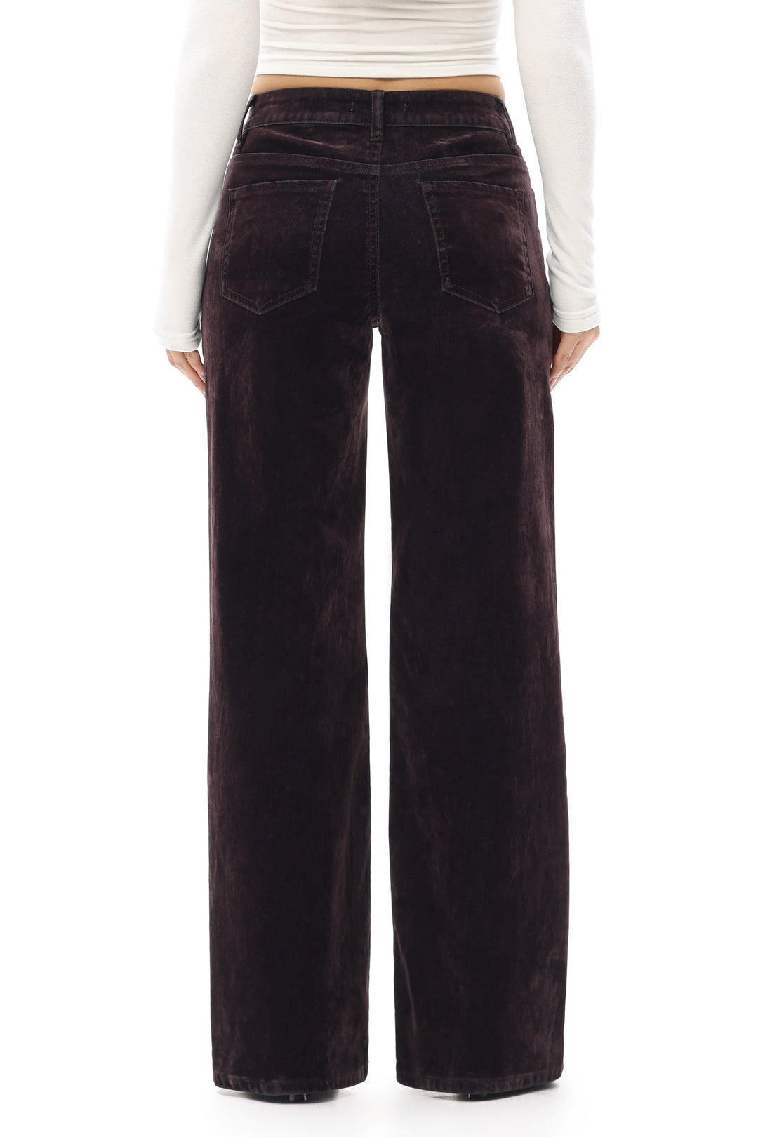 Plum Velvet Relaxed Wide Leg Pant