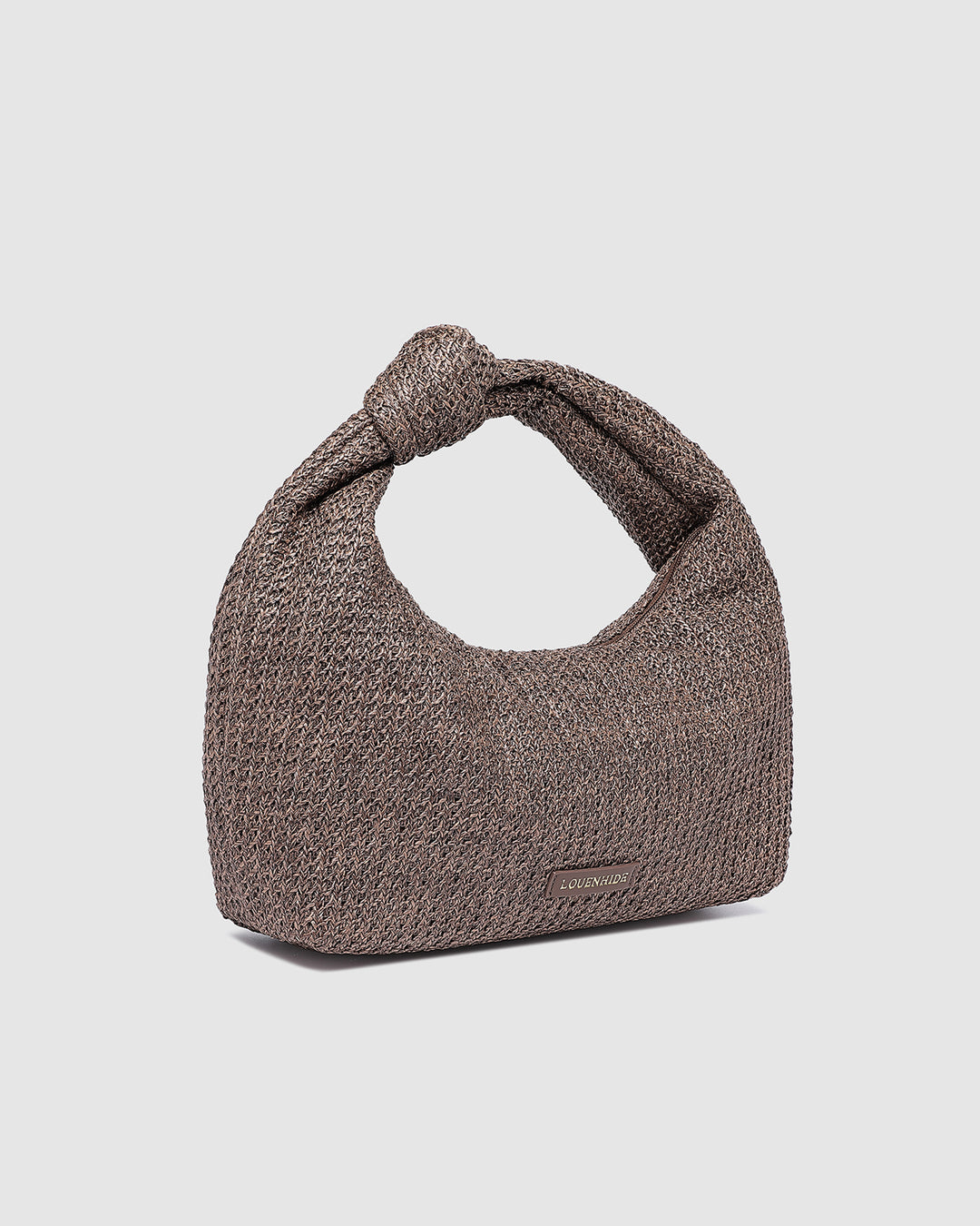 Louenhide Bahama Raffia Shoulder Bag with woven design, featuring a spacious interior for everyday use.