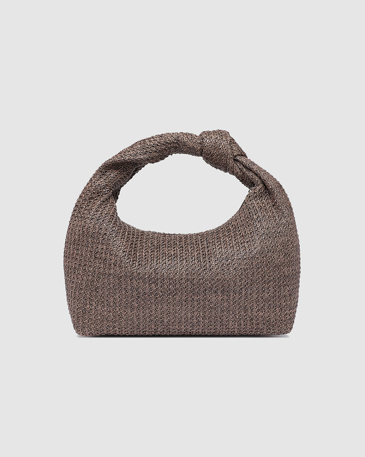 Louenhide Bahama Raffia Shoulder Bag with woven straw design, stylish and spacious for everyday use.