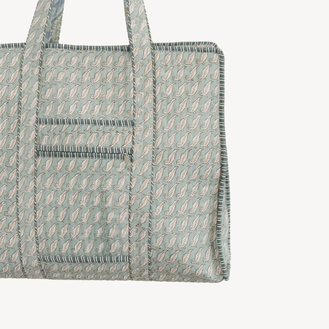 Quilted Garden Tote Bag