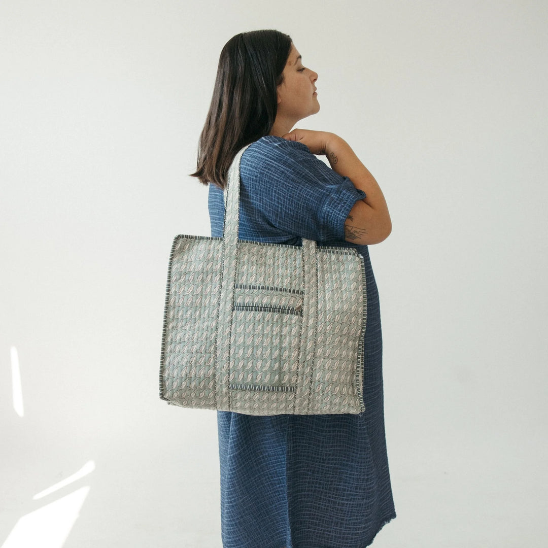 Quilted Garden Tote Bag