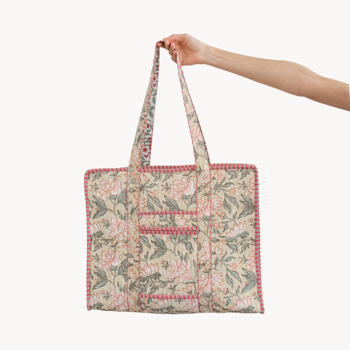 Quilted Garden Tote Bag