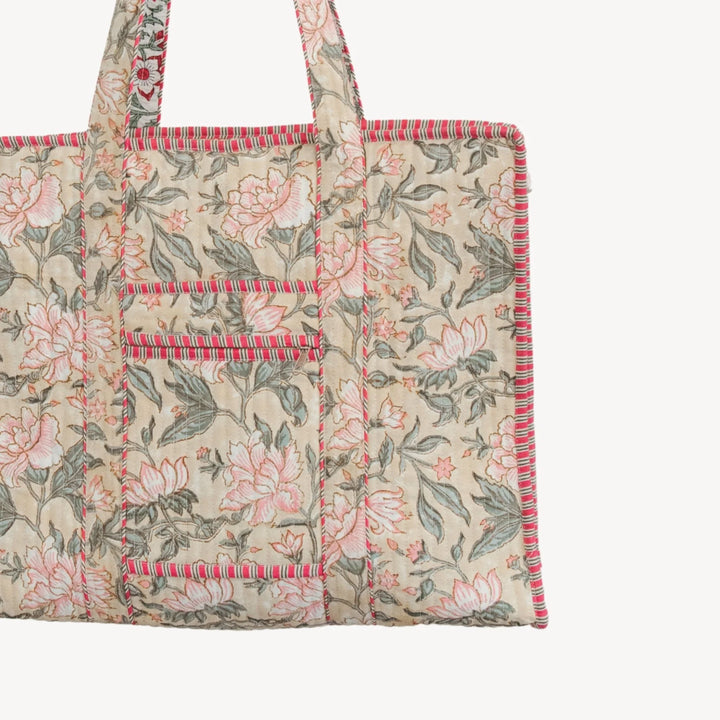 Quilted Garden Tote Bag