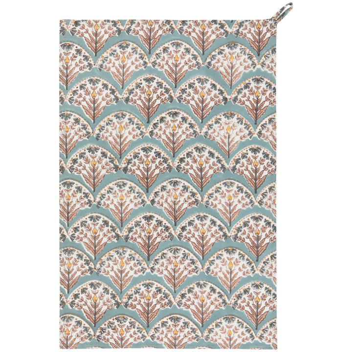Bouquet Block Print Tea Towel