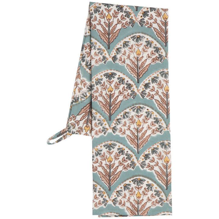 Bouquet Block Print Tea Towel