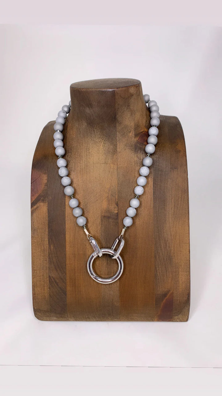 Natural Druzy Agate Bead Necklace