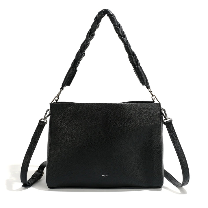 CoLab Camden crossbody bag in neutral fabric with adjustable strap, compact and stylish for everyday use.