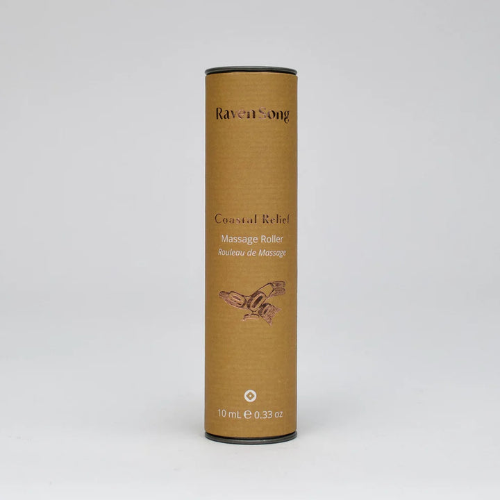 RavenSong Soap & Candle Coastal Relief Muscle and Joint Remedy Massage Roller with eucalyptus and rosemary essential oils.
