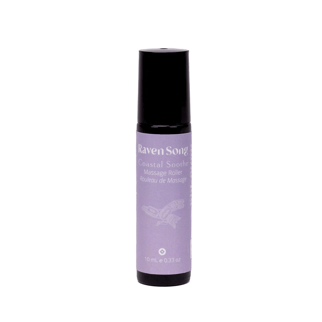 RavenSong Soap & Candle Coastal Soothe Massage Roller with BC Lavender for relaxing muscle relief and soothing aromatherapy.