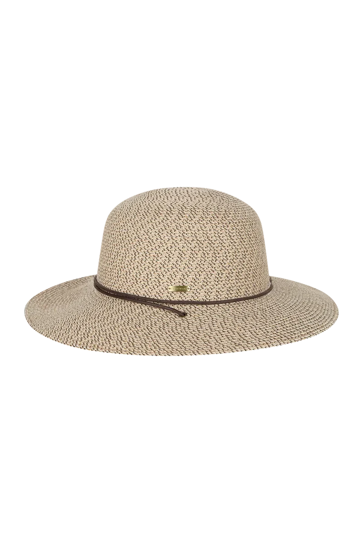 Kooringal Coolamon wide brim sun hat with woven design and chin strap for sun protection and stylish outdoor wear