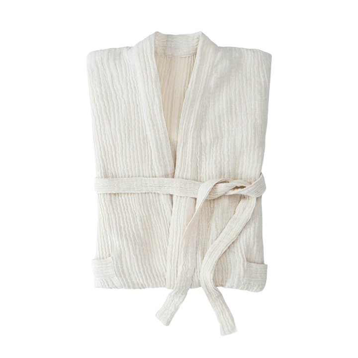 Crinkle Cotton Linen Robe