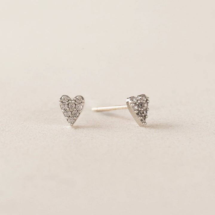 Flutter Heart Stud Earrings