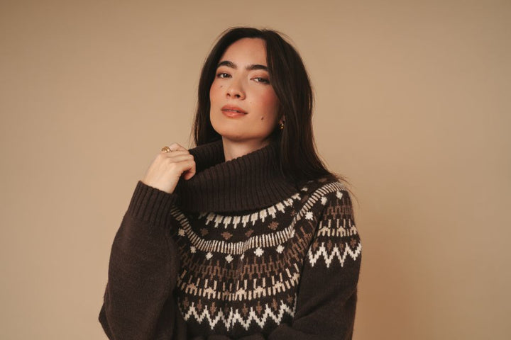 Freya Fair Isle Knit Pullover Sweater