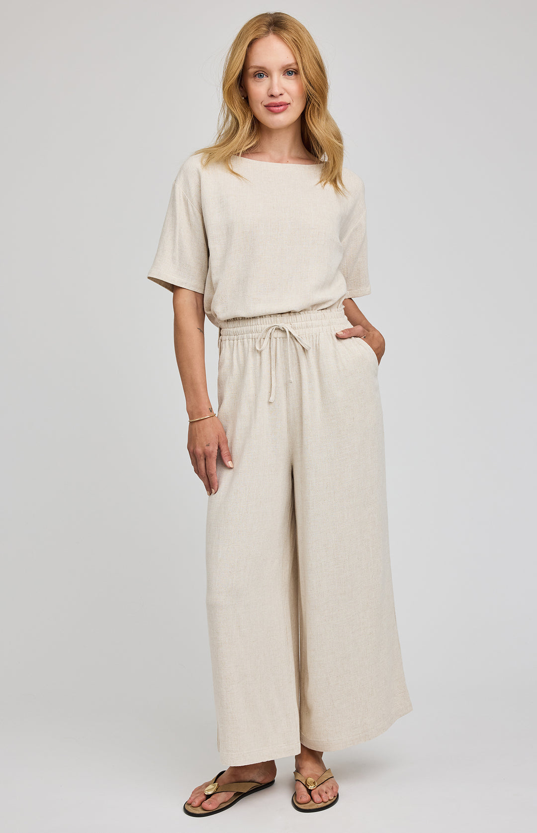 Gentle Fawn Arlo Linen Pant, lightweight and relaxed fit, featuring a soft linen blend fabric and stylish casual design.
