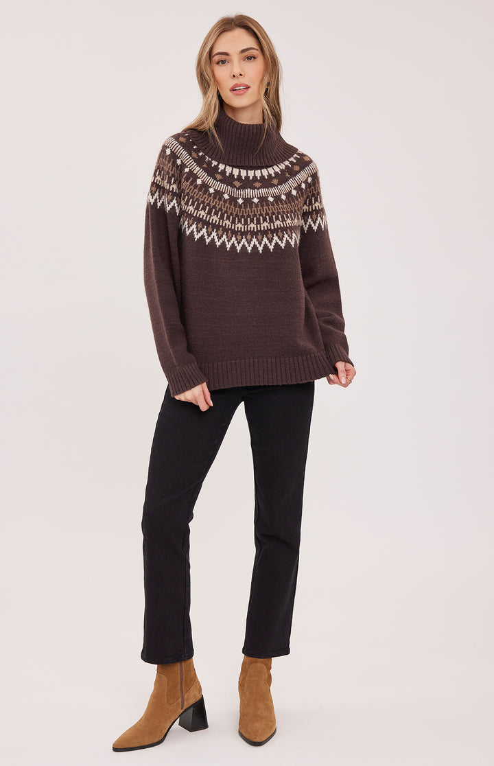Freya Fair Isle Knit Pullover Sweater