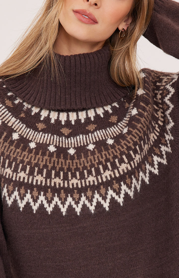 Freya Fair Isle Knit Pullover Sweater
