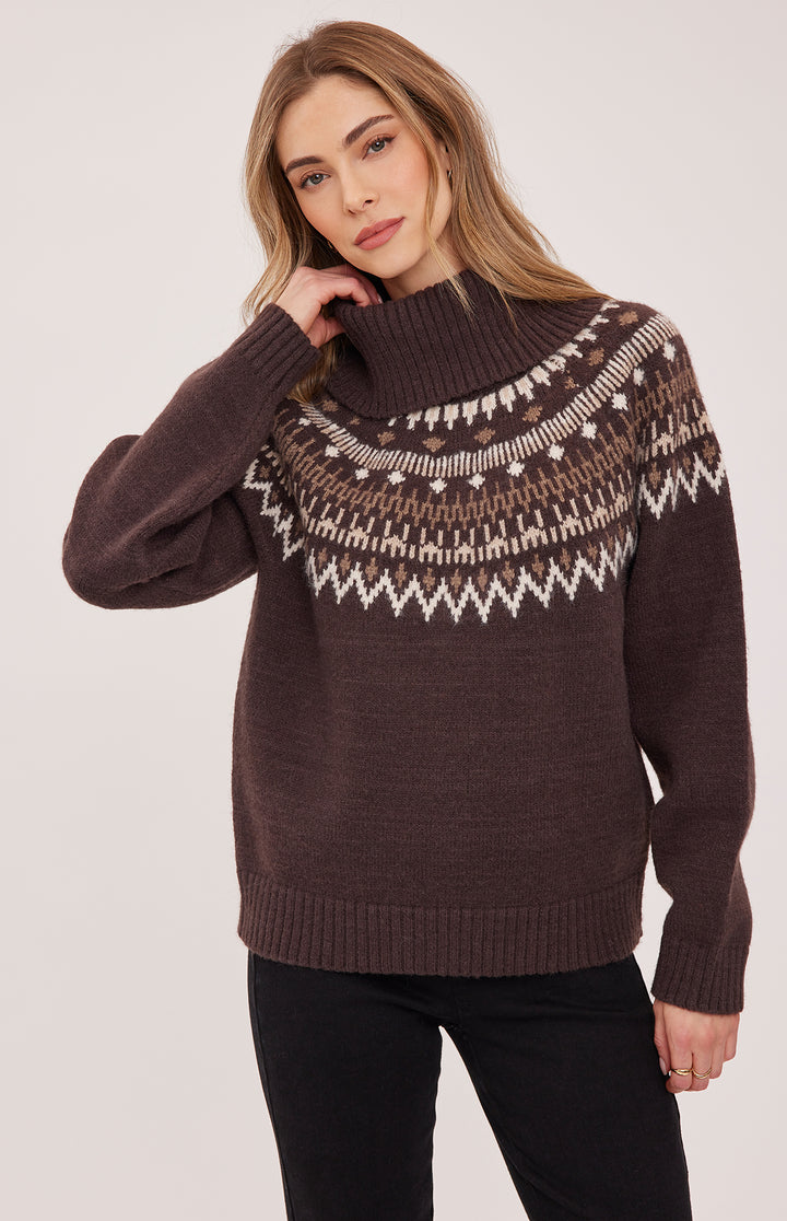 Freya Fair Isle Knit Pullover Sweater