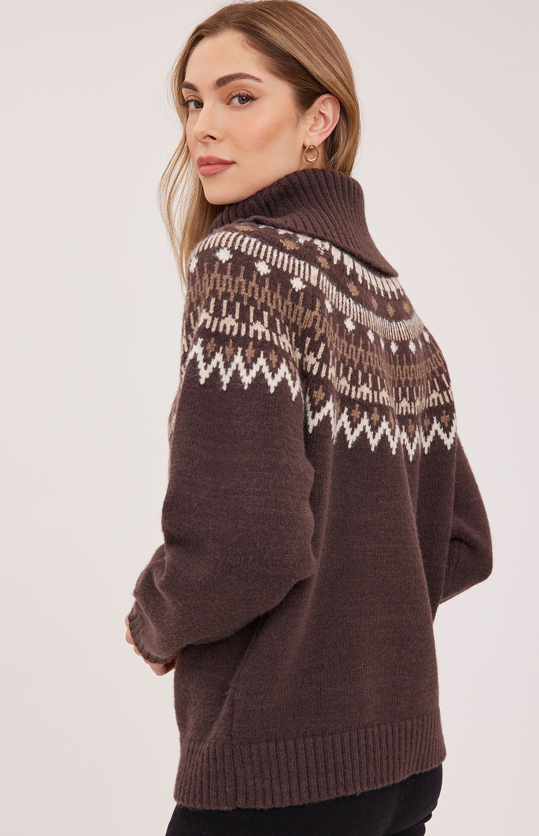Freya Fair Isle Knit Pullover Sweater