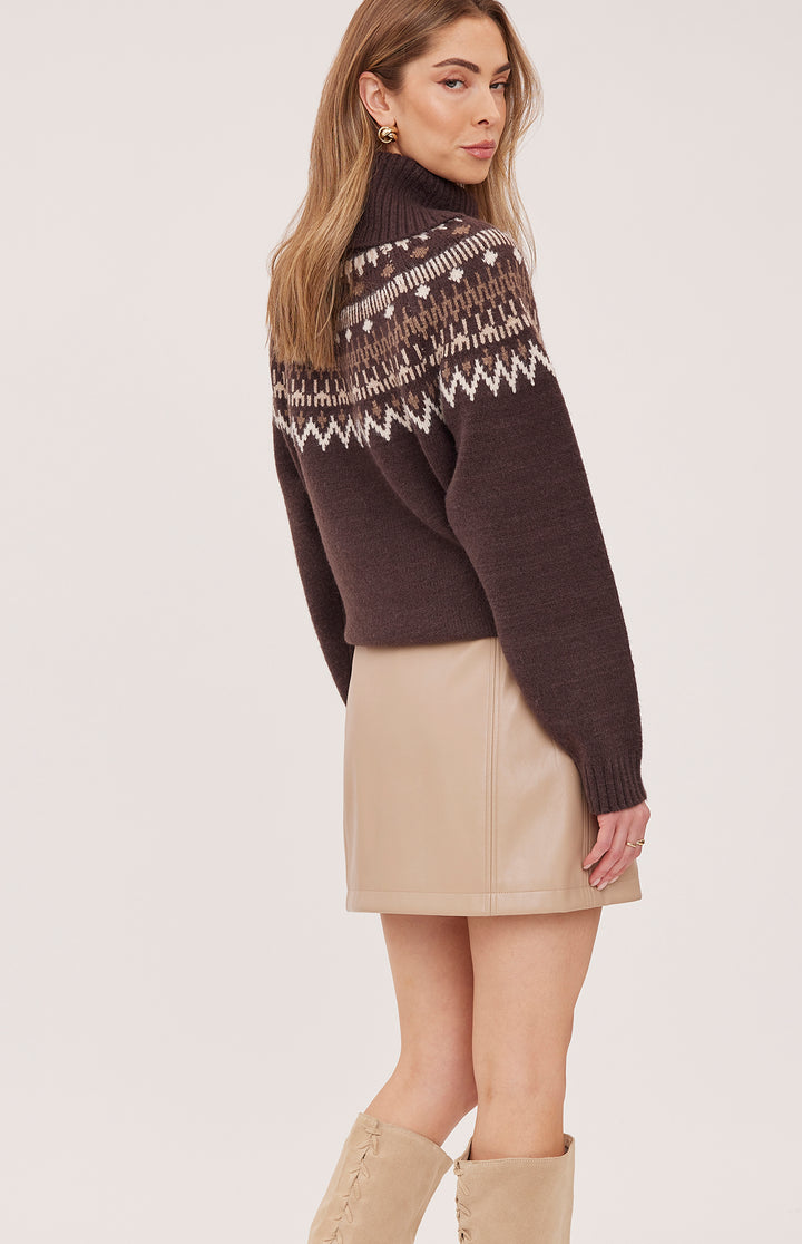 Freya Fair Isle Knit Pullover Sweater