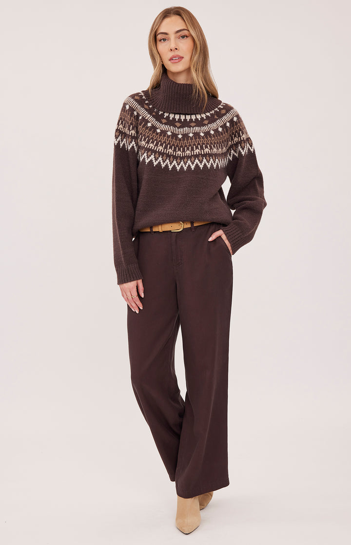 Freya Fair Isle Knit Pullover Sweater