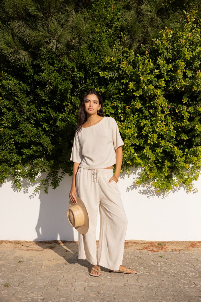 Gentle Fawn Arlo Linen Pant featuring a relaxed fit and lightweight linen blend fabric, perfect for casual and comfortable summer wear.