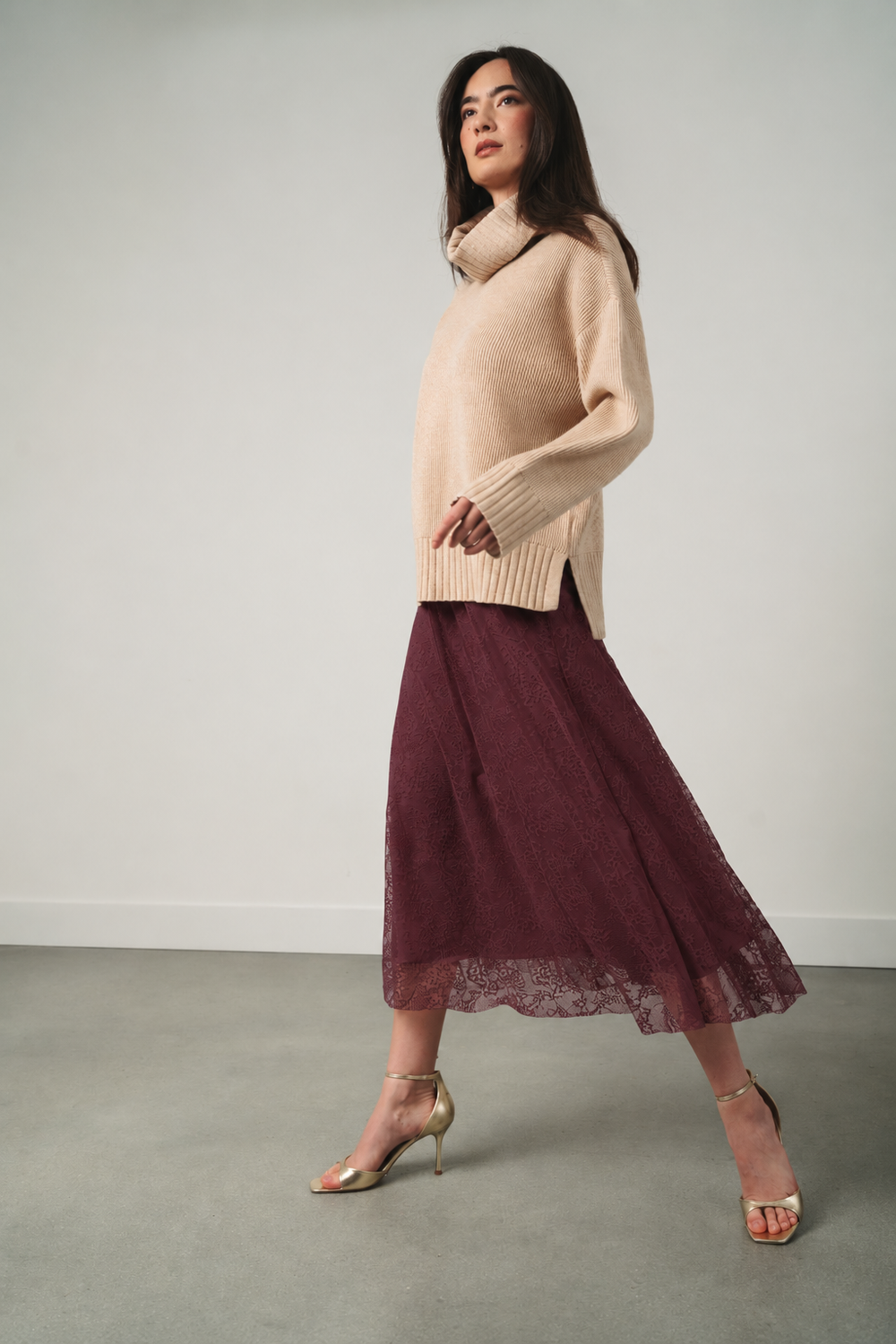 Gentle Fawn Runa Sweater in soft knit, shown in light color with a relaxed fit, featuring ribbed cuffs and neckline.