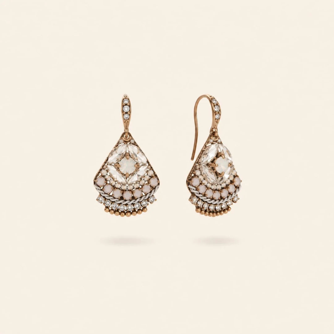 Garland Drop Crystal Beaded Earring
