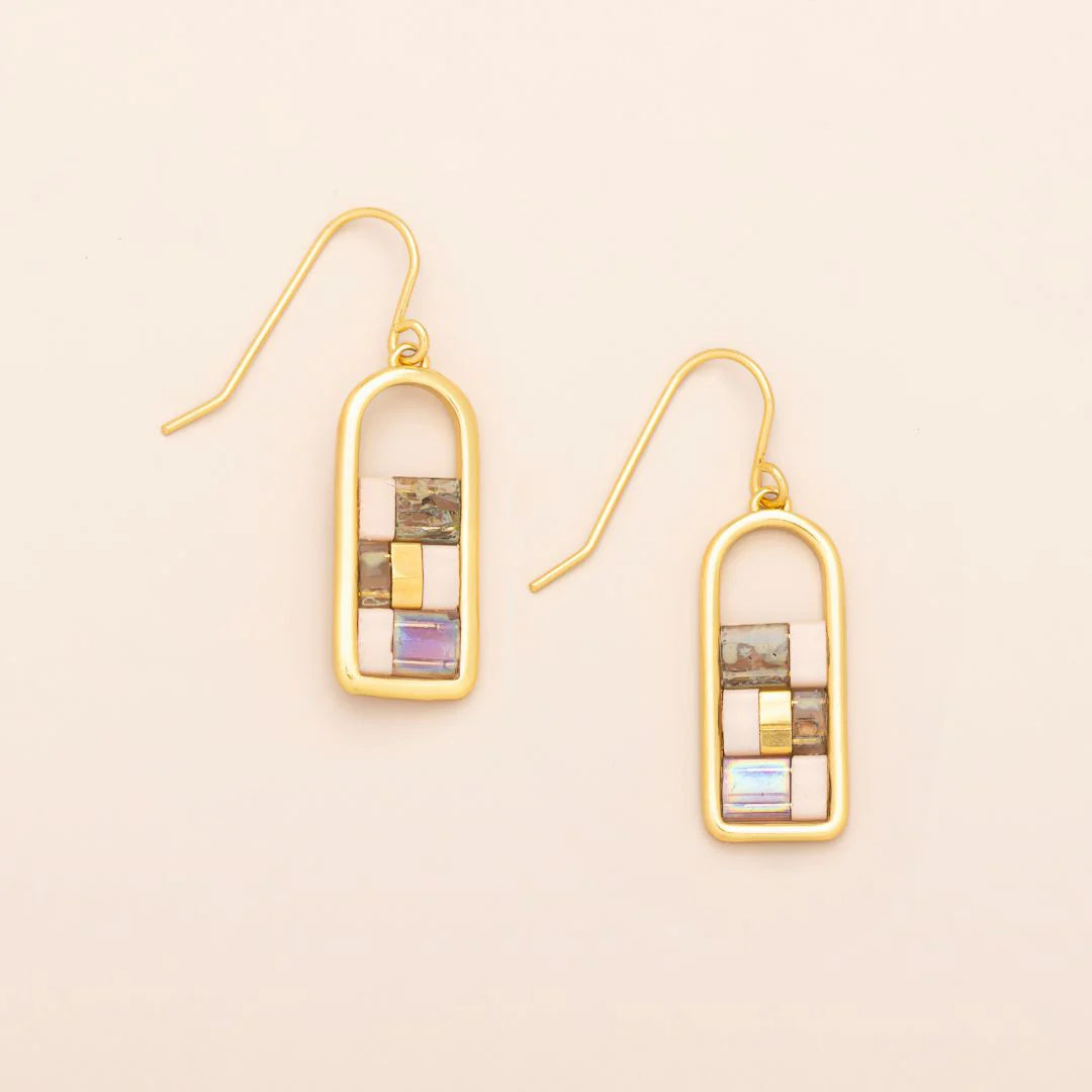 Scout Curated Wears Good Karma Miyuki Bead Earring featuring colorful Miyuki beads and intricate beadwork design.