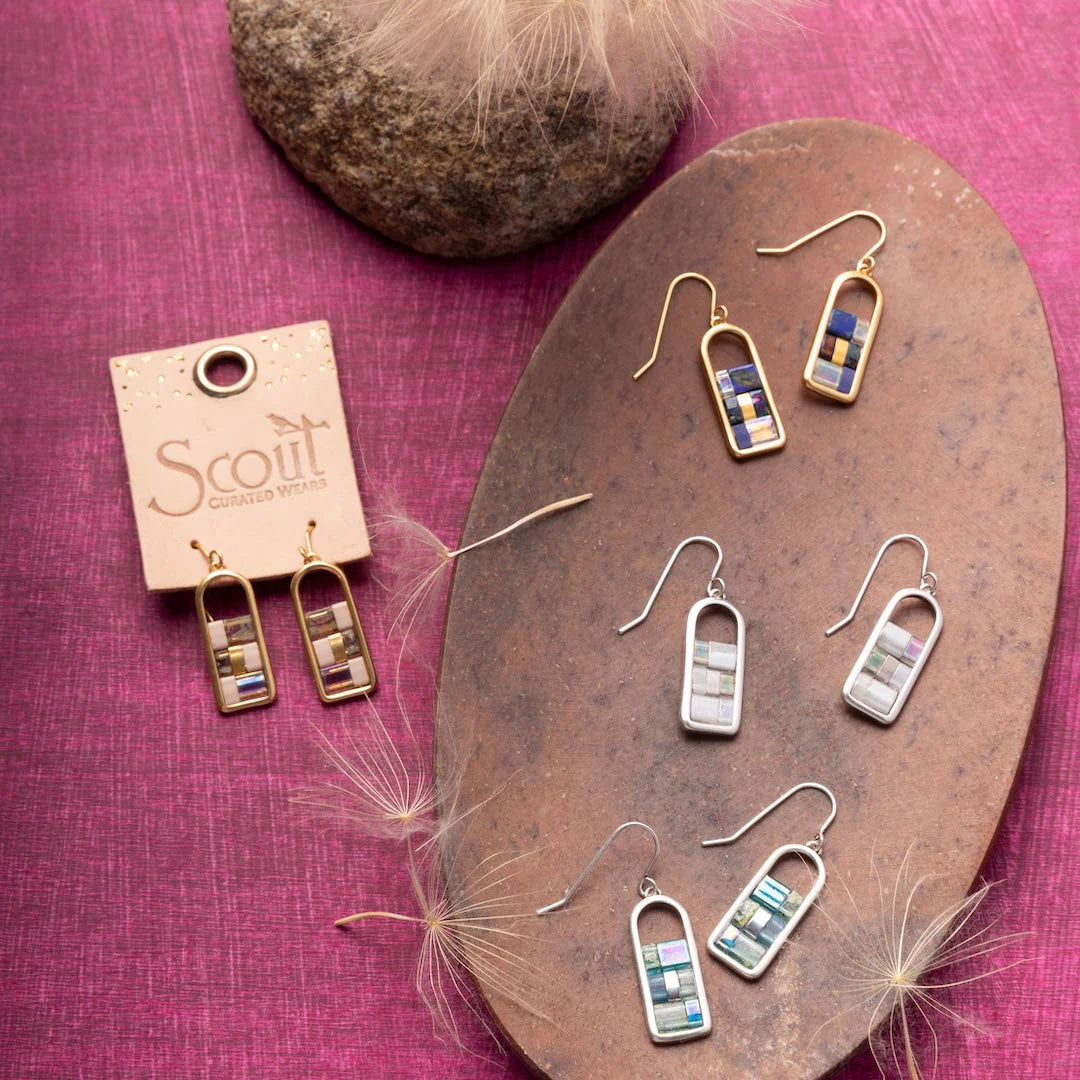 Scout Curated Wears Good Karma Miyuki Bead Earring featuring colorful Miyuki beads and a delicate metal hook design.