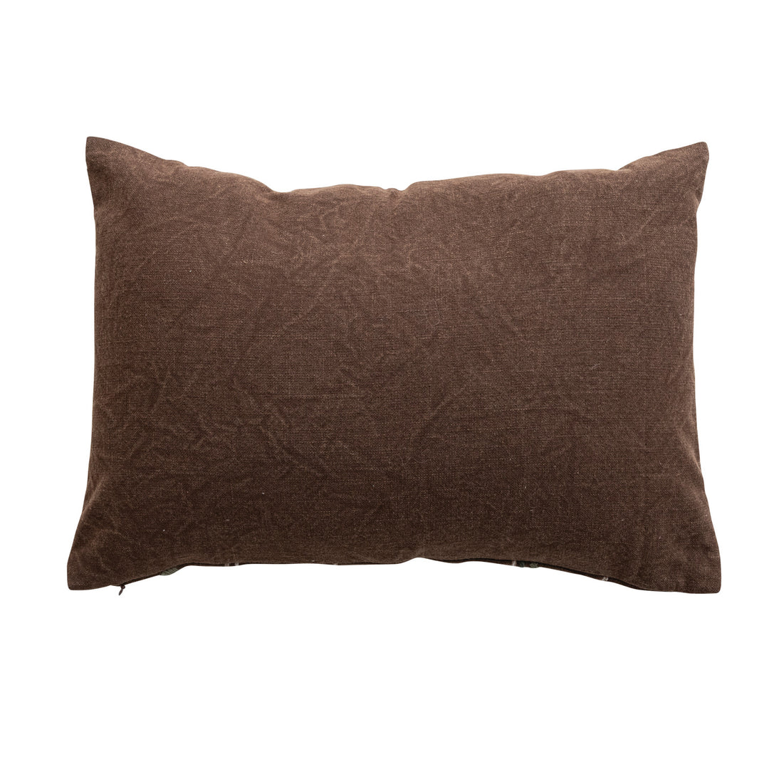 Wildfield Embroidered Lumbar Pillow
