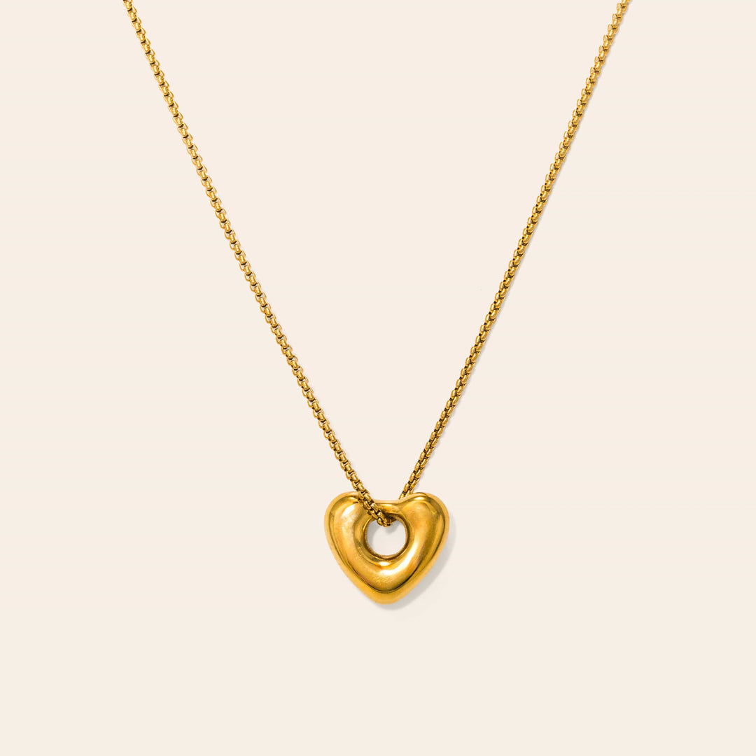 Heart Charm Necklace- Gold