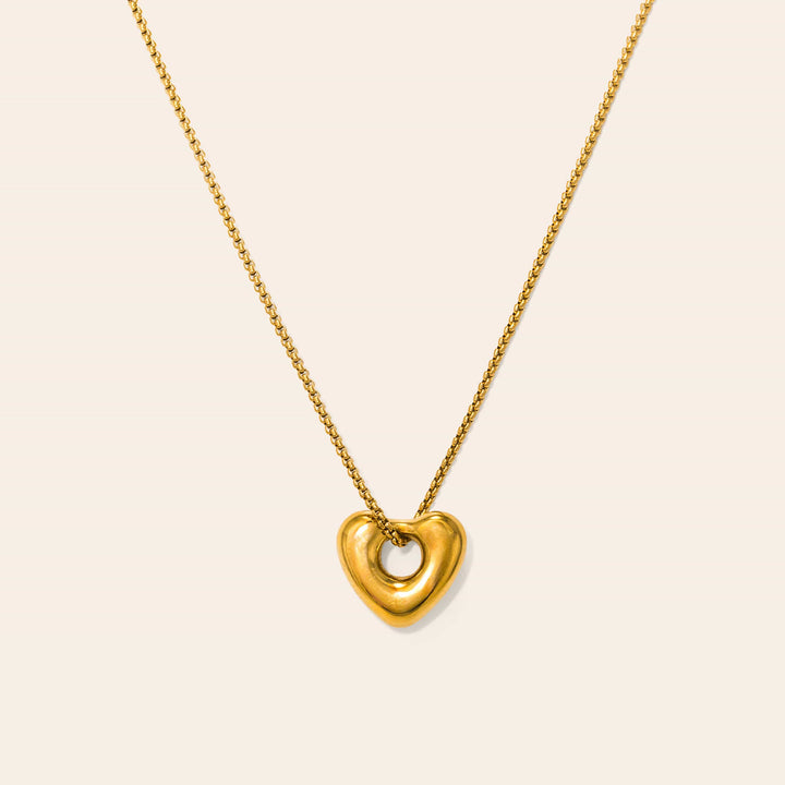 Heart Charm Necklace- Gold