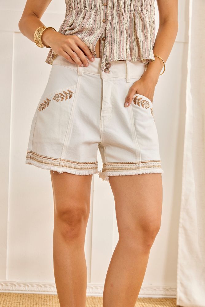Ilian Embroidered Short