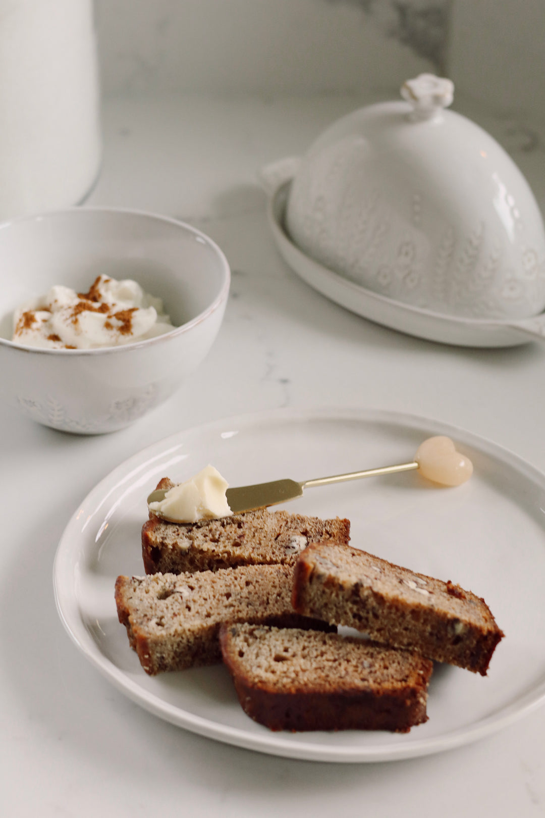 Wildflower Stoneware Butter Dish