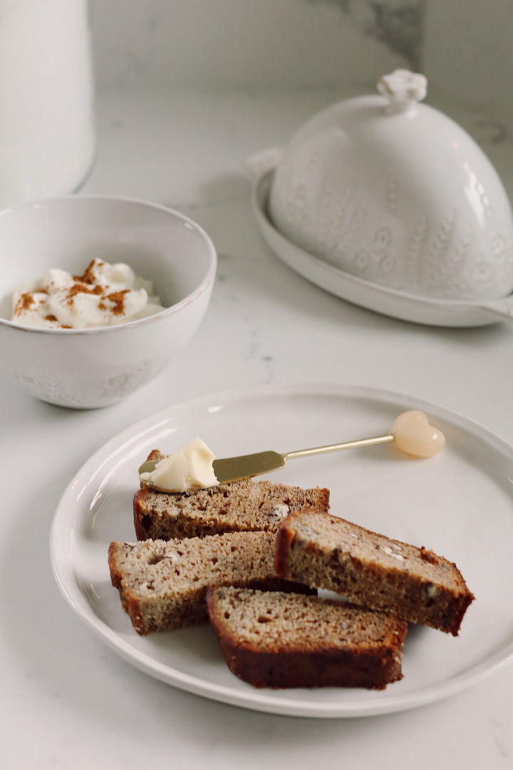 Wildflower Stoneware Butter Dish