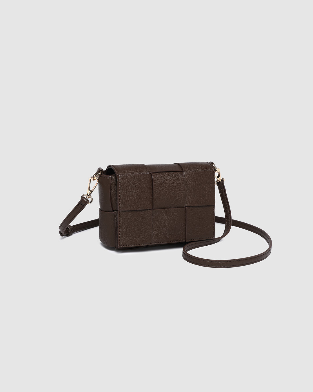 Louenhide Josephine Crossbody Bag featuring a sleek woven design, chain strap, and spacious interior for everyday use.