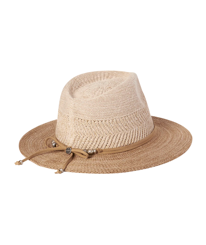 Kooringal Josie Safari Sun Hat with wide brim and adjustable band strap, made of lightweight fabric for sun protection.