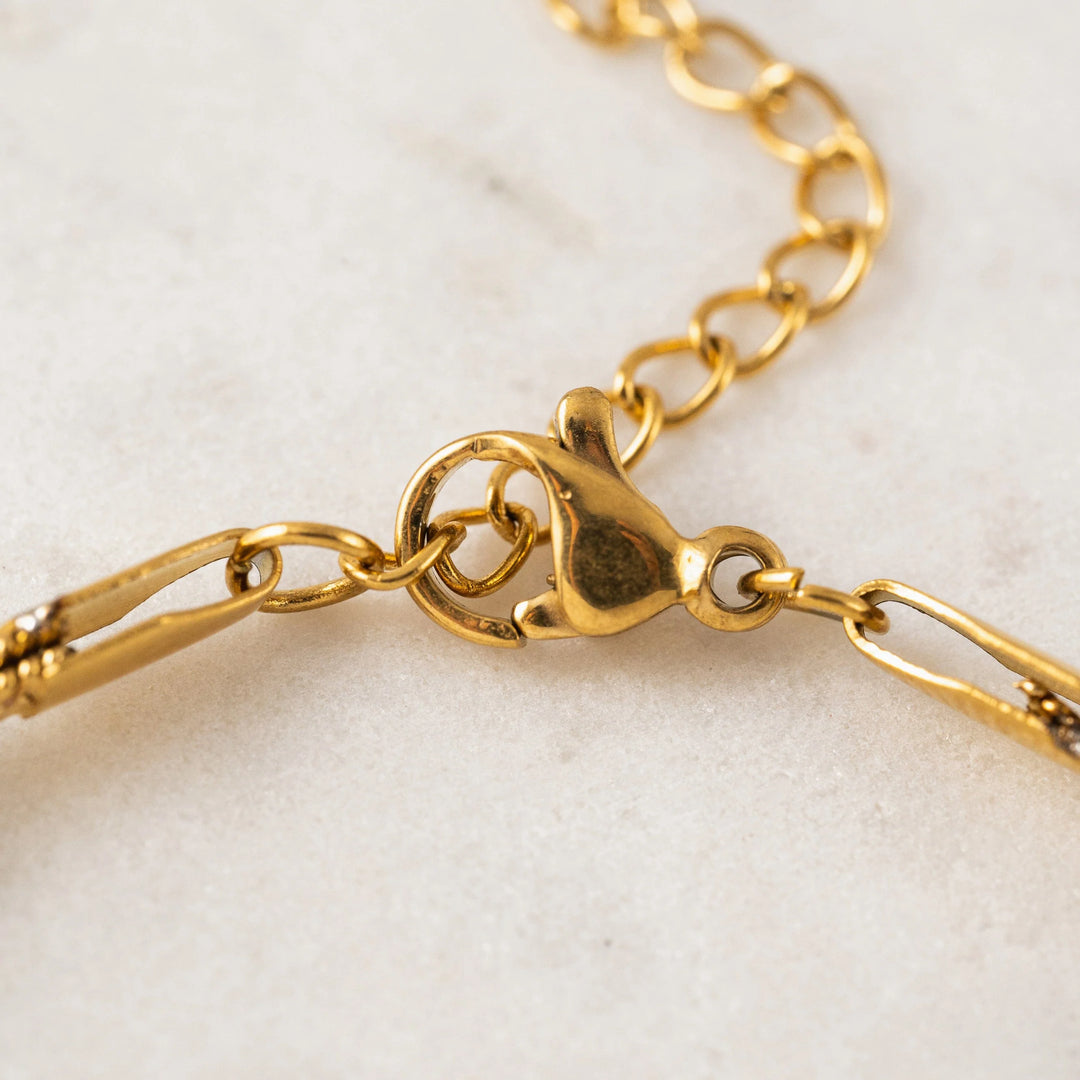 Josie Twist Herringbone Bracelet- Gold