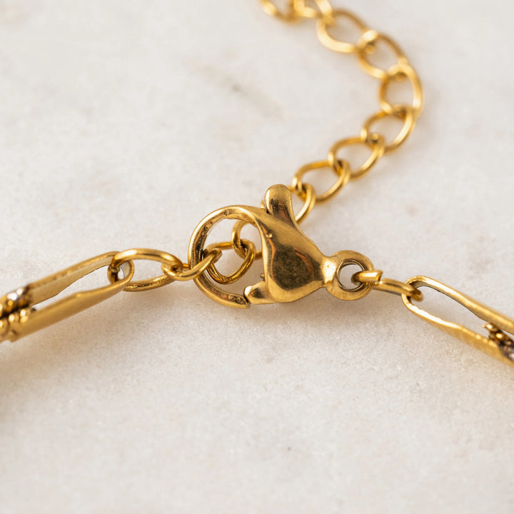 Josie Twist Herringbone Bracelet- Gold