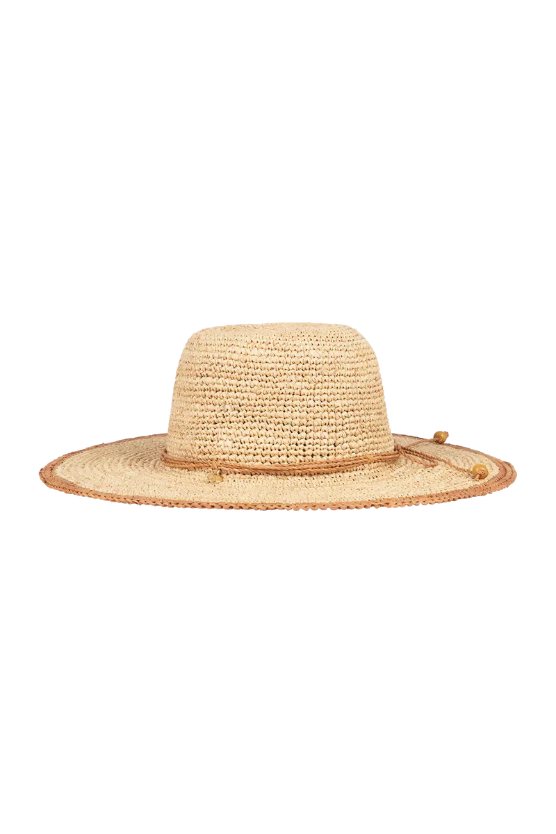 Kooringal Kelis wide brim sun hat with a large brim, lightweight fabric, and stylish design for outdoor sun protection.