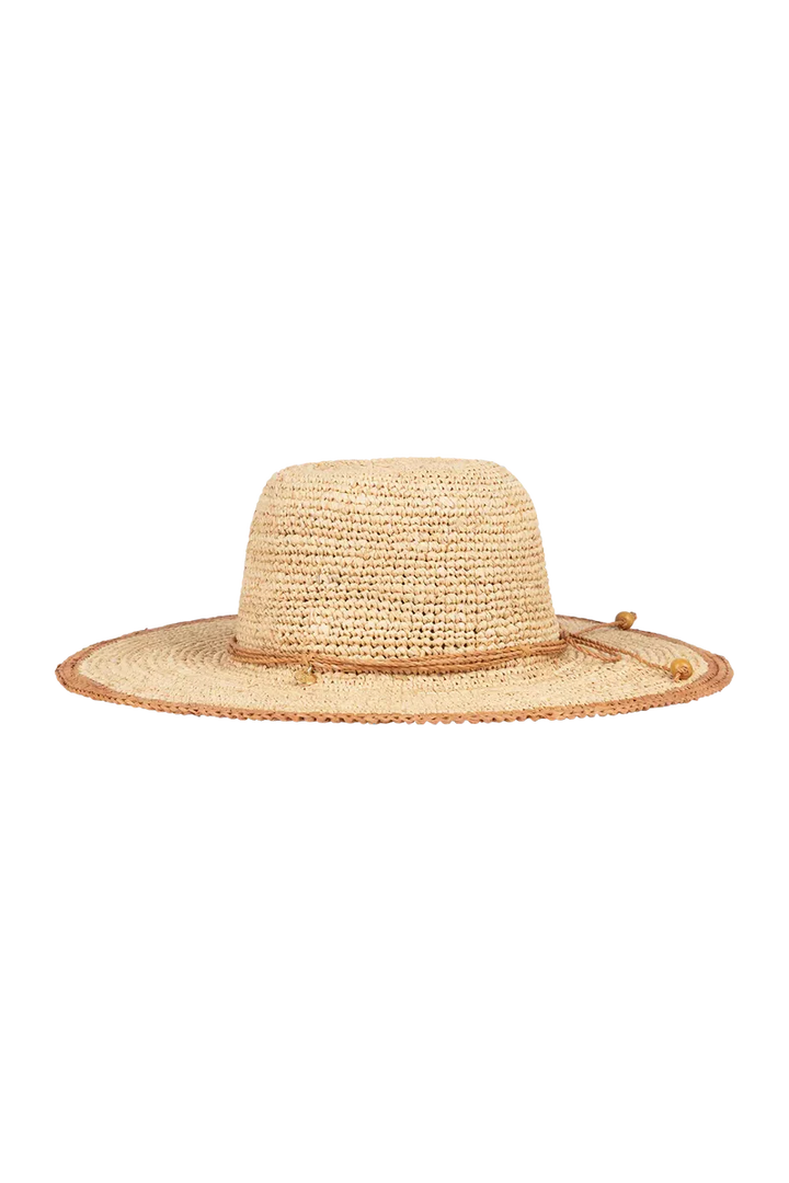 Kooringal Kelis wide brim sun hat with a large brim, lightweight fabric, and stylish design for outdoor sun protection.