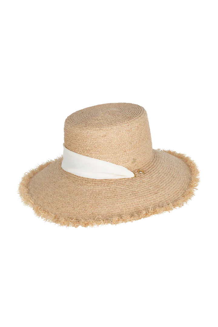 Kooringal Kendalls wide brim sun hat with woven straw design and hat band for sun protection.